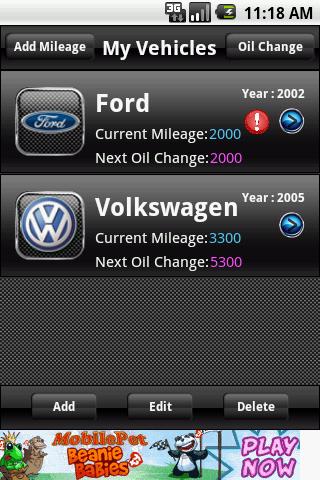 Oil Change Reminder Android Tools