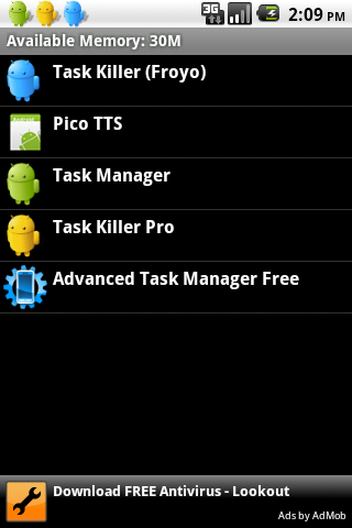 Task Killer (Froyo) Android Tools