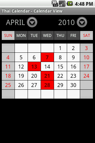 Thai Calendar Android Tools