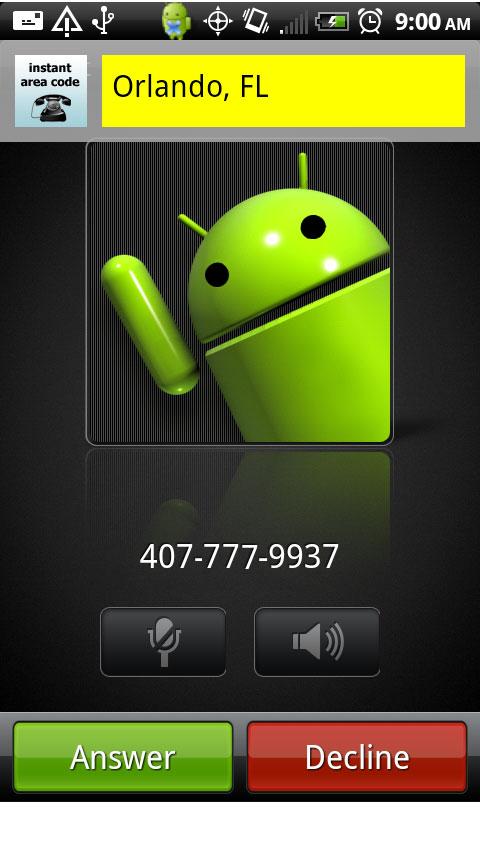 Instant Area Code Android Tools