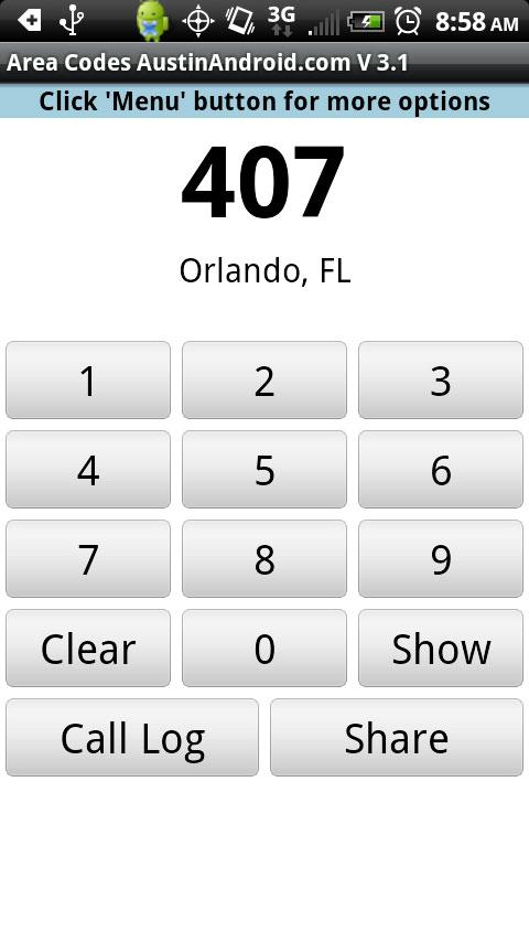 Instant Area Code Android Tools