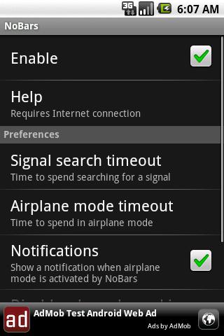 NoBars Battery Saver Android Tools