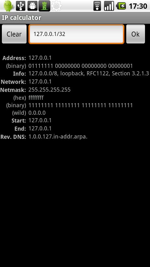 IP calculator (IPv4 and IPv6) Android Tools