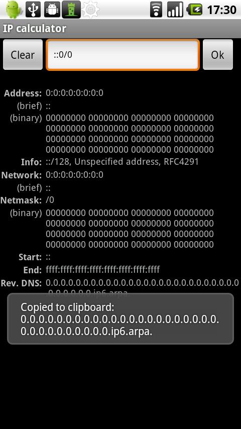 IP calculator (IPv4 and IPv6) Android Tools