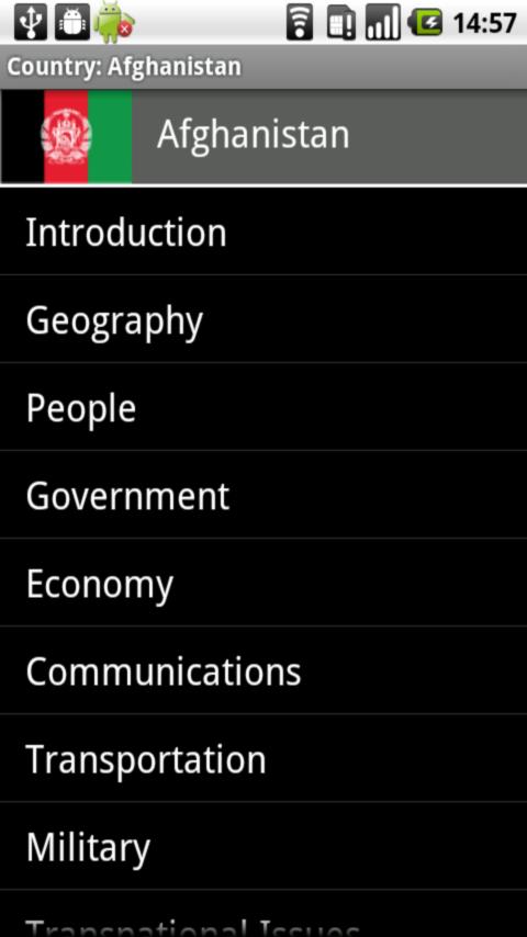 World Factbook & Widget Android Tools