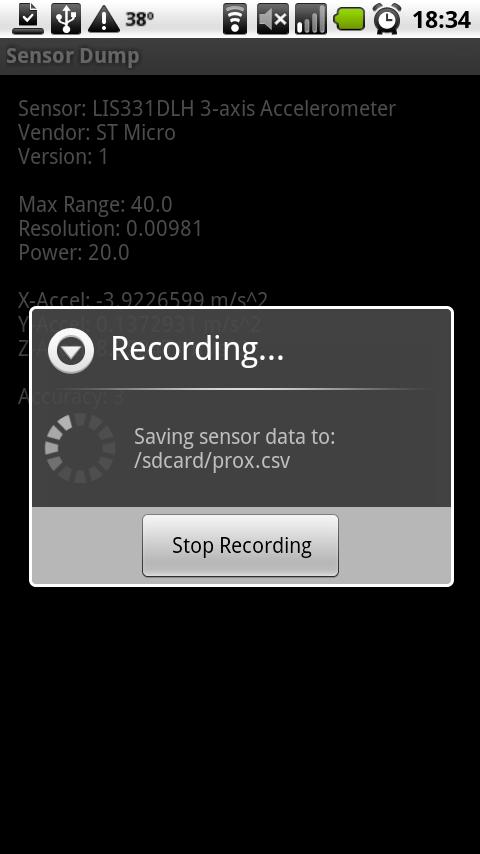 Sensor Dump Android Tools