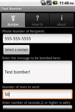 Text Bomber Lite Android Tools