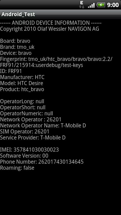 NAVIGON system check Android Tools