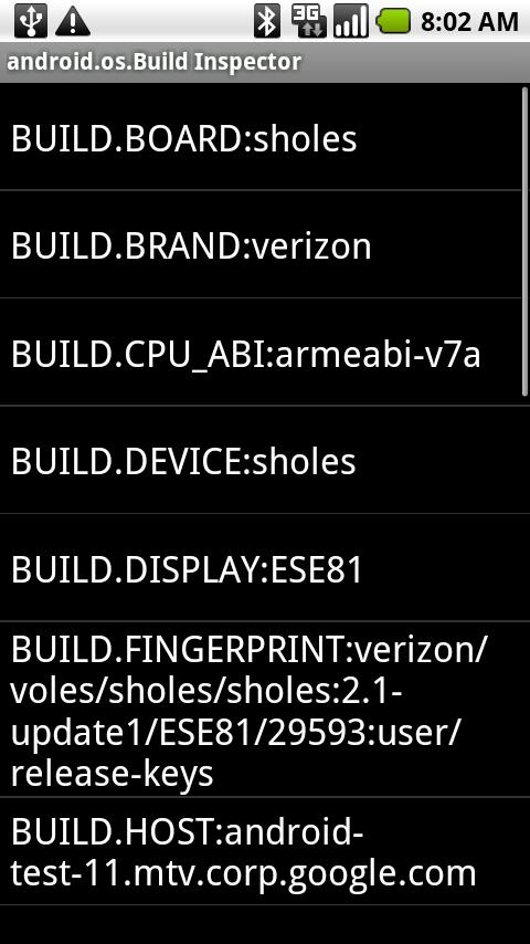 android.os.Build Inspector Android Tools