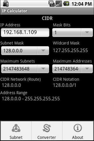 IP Subnet/Supernet Calculator Android Tools