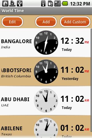 World  Time Android Tools
