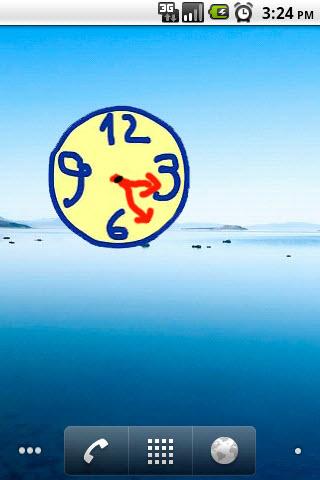 scribble widget clock 2×2 Android Tools