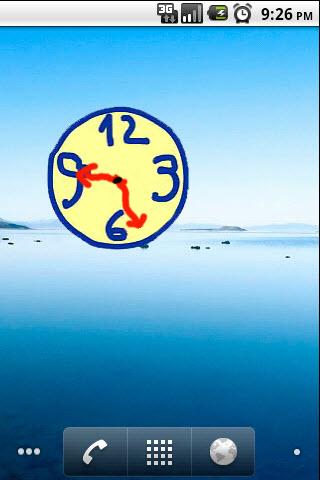 scribble widget clock 2×2 Android Tools