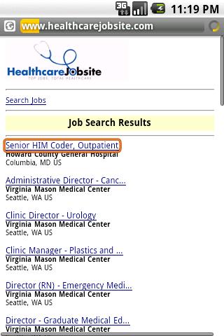 HealthcareJobsite.com Android Tools