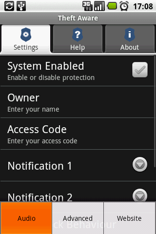 Theft Aware Trial Android Tools