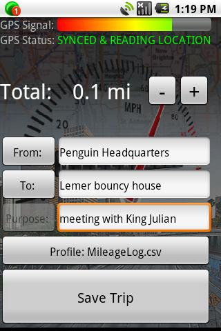 MileageLogDemo by NetIn.com Android Demo