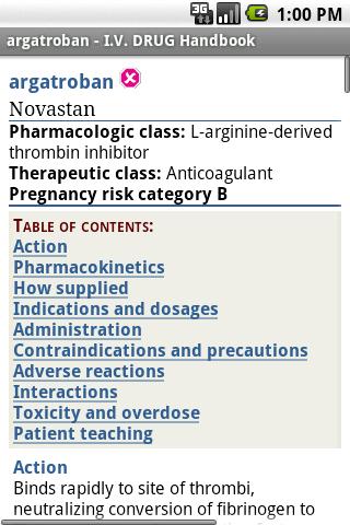 I.V. Drug Handbook Android Demo