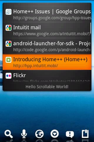 Example Scrollable Widget Android Demo