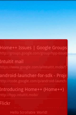 Example Scrollable Widget Android Demo