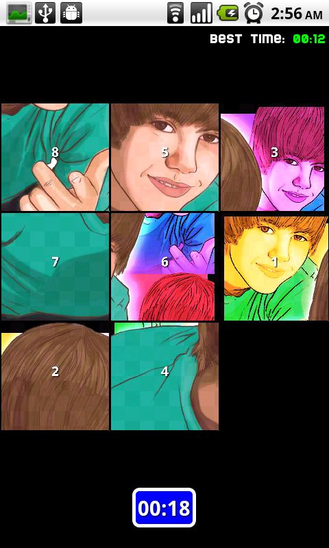 Justin Bieber Puzzle Android Brain & Puzzle