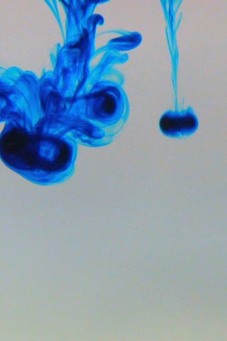 Blue dye in water