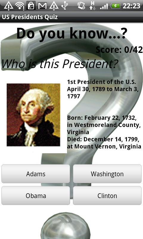 US Presidents Quiz Android Casual
