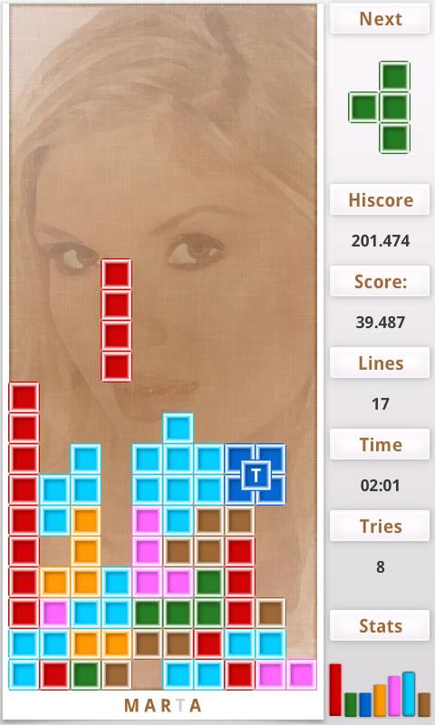 Tetris Pin Up Lite Android Brain & Puzzle