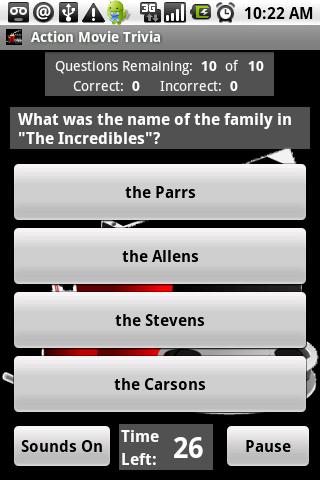Action Movie Trivia Android Brain & Puzzle