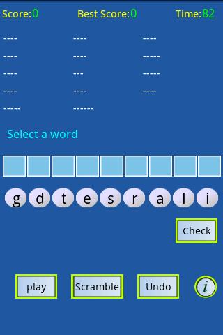 Word Scrambler Android Brain & Puzzle