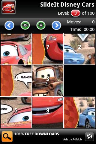 SlideIt: Disney Cars Android Brain & Puzzle