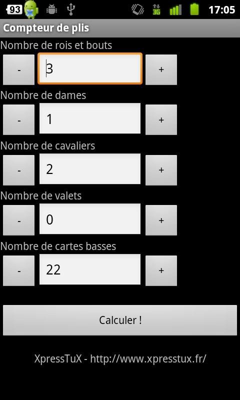 Compteur de plis Android Cards & Casino