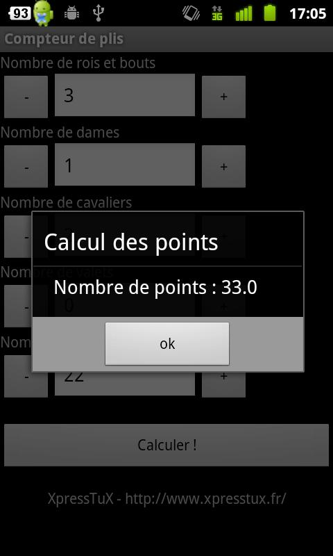 Compteur de plis Android Cards & Casino