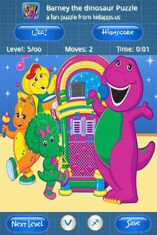 Barney the dinosaur Android Brain & Puzzle