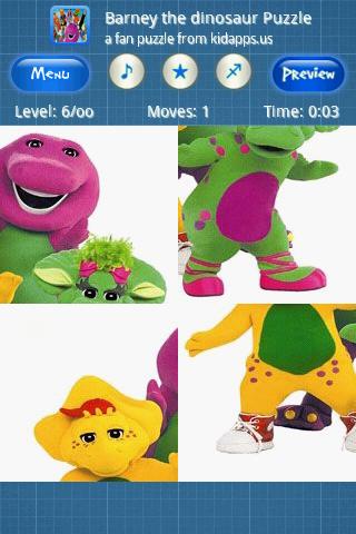 Barney the dinosaur Android Brain & Puzzle