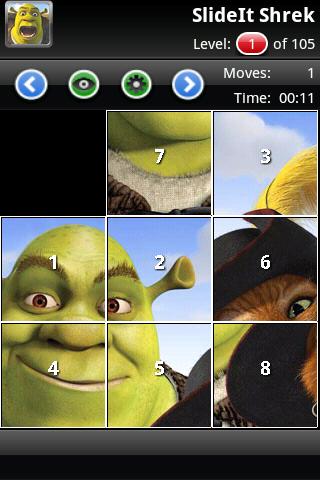 SlideIt: Shrek Android Brain & Puzzle