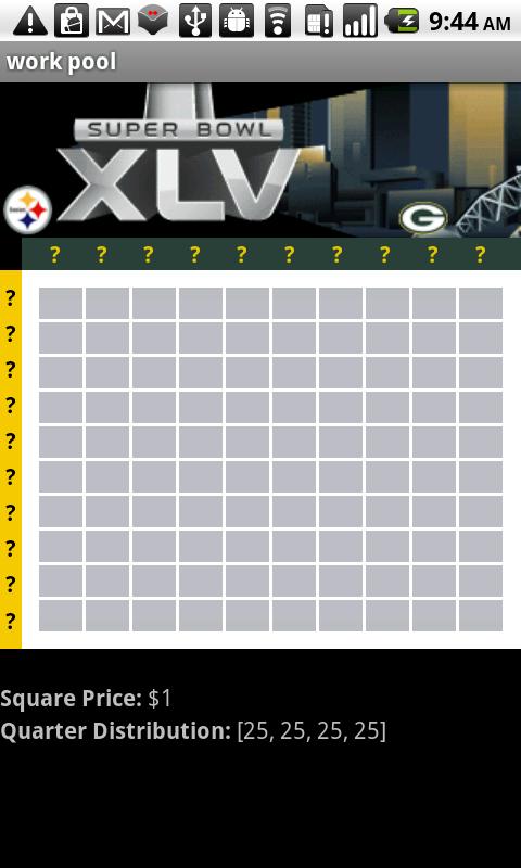 Super Bowl Squares Game Android Casual