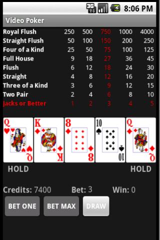 Video Poker Android Cards & Casino