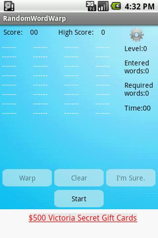 RandomWordWarp Android Brain & Puzzle