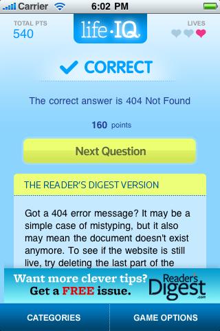 Life IQ from Reader’s Digest Android Brain & Puzzle