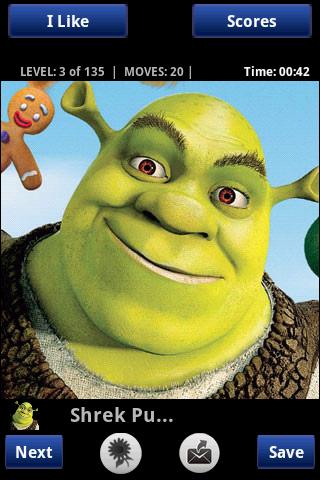 Puzzle: Shrek Forever After Android Brain & Puzzle