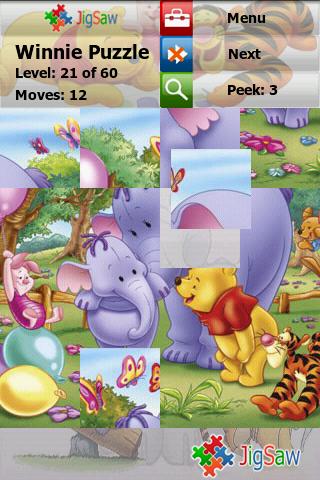 Winnie the Pooh Puzzle JigSaw Android Brain & Puzzle