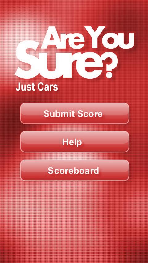 Are You Sure? Just Cars Android Brain & Puzzle