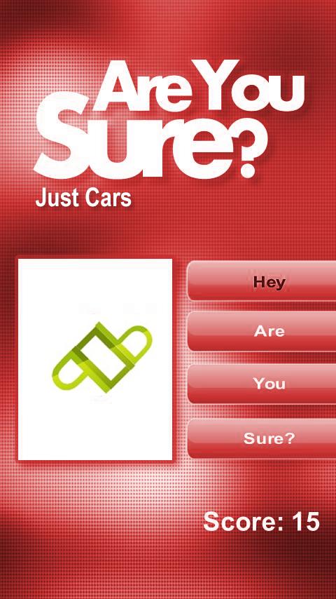 Are You Sure? Just Cars Android Brain & Puzzle