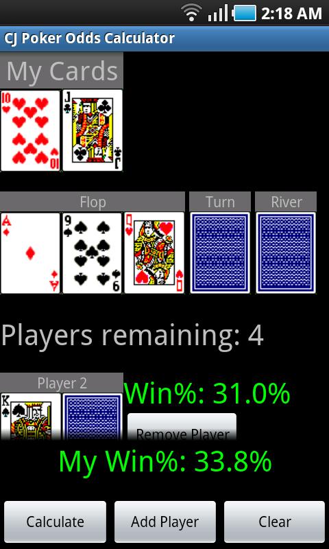 CJ Poker Odds Calculator Android Cards & Casino