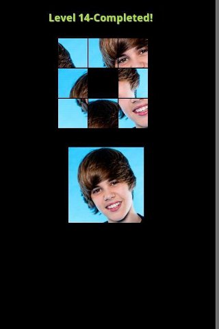 Justin Bieber Slide Puzzle
