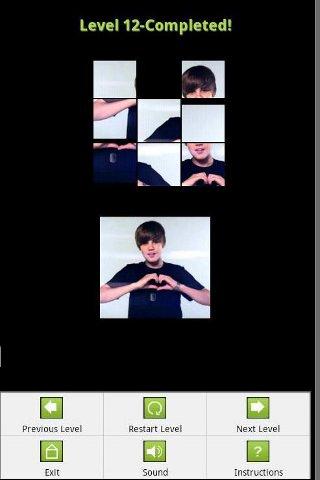Justin Bieber Slide Puzzle Android Brain & Puzzle