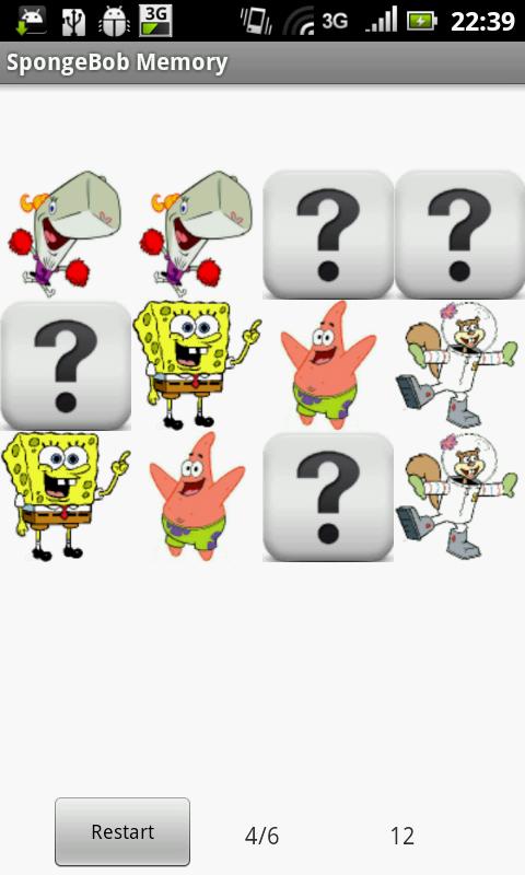 SpongeBob Memory Android Brain & Puzzle