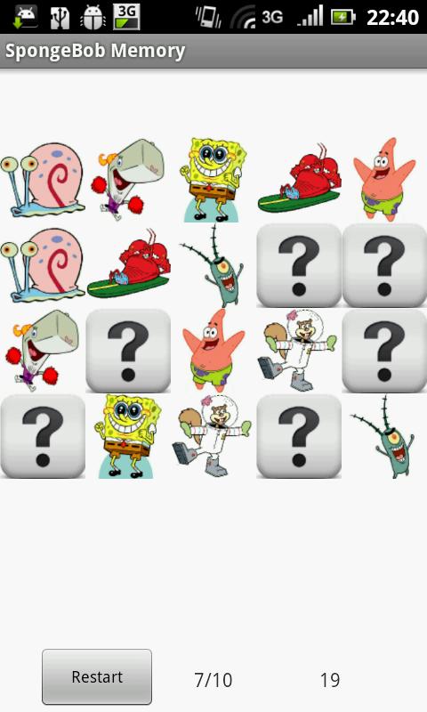 SpongeBob Memory Android Brain & Puzzle