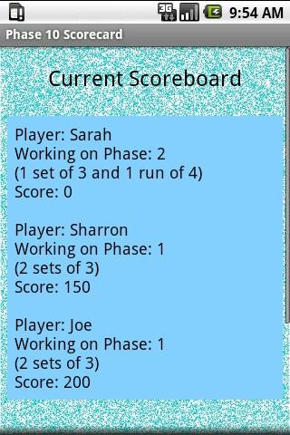 Phase 10 Scoreboard Android Cards & Casino