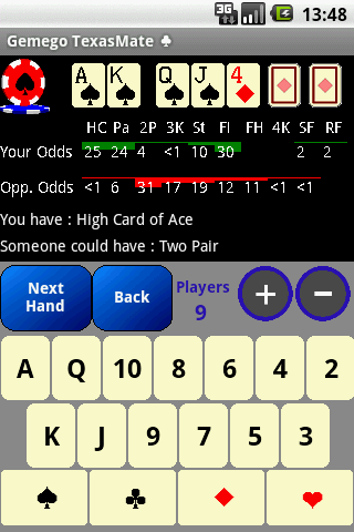 TexasMate Poker Odds FreeTrial Android Cards & Casino